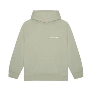 Fear Of God Essentials sea foam oversized hoodie with logo
