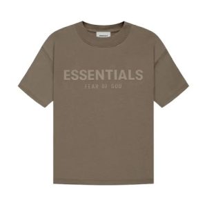 Fear of God Essentials Brown T-Shirt with logo