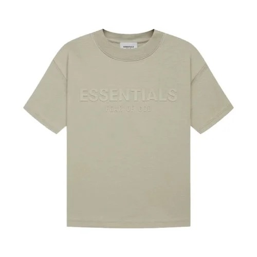 Fear of God Essentials T-shirt Gray A gray Fear of God Essentials T-shirt on a white background.