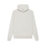 Fear of God Essentials white hoodie with oversized fit and bold logo